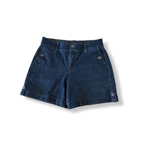 [Gloria Vanderbilt] Blue Jean Shorts with Rolled Hems